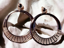 Load image into Gallery viewer, Large Silver Metal Hoop Clip On Earrings
