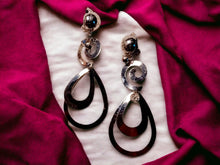Load image into Gallery viewer, Abstract Silver Metal Clip On Earrings

