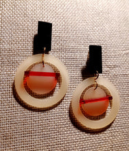 Load image into Gallery viewer, Acrylic Pop Art colorblock Clip on Earrings
