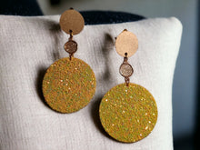 Load image into Gallery viewer, Handmade light lemon glitter Clip On Earrings

