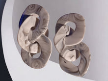 Load image into Gallery viewer, Vintage style large Chunky Acrylic Knot Clip On Earrings
