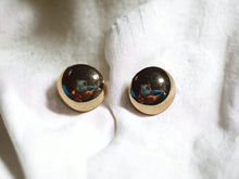 Load image into Gallery viewer, Gold metal Ball Stud Clip On Earrings
