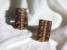 Load image into Gallery viewer, Chunky vintage acrylic Stud Clip On Earrings
