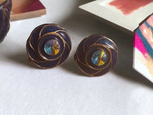 Load image into Gallery viewer, Chunky vintage metal Stud Clip On Earrings
