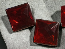 Load image into Gallery viewer, Chunky vintage acrylic Stud Clip On Earrings 1960s
