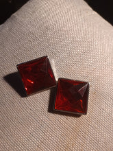 Load image into Gallery viewer, Chunky vintage acrylic Stud Clip On Earrings 1960s
