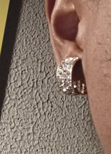 Load image into Gallery viewer, Gold Rhinestone Huggie Hoop Clip On Earrings
