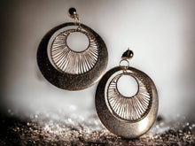 Load image into Gallery viewer, Extra large Handmade Silver Metal Multi Hoop Clip On Earrings 4 inch
