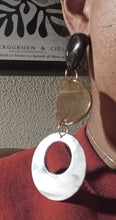Load image into Gallery viewer, Handmade Chunky Vintage Acrylic Hoop Clip On Earrings

