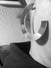 Load image into Gallery viewer, Large  minimalist 3/4th hoop earrings
