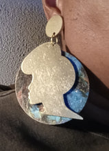 Load image into Gallery viewer, Handmade handpainted Wooden afrocentric  Earrings Clip on
