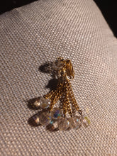 Load image into Gallery viewer, Vintage crystal and chain dangle Clip On Earrings 1960s
