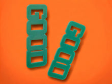 Load image into Gallery viewer, Abstract Pop Art Acrylic Good Statement Earrings pierced ears
