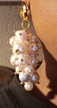 Load image into Gallery viewer, Handmade beaded large chunky  faux pearl Grapevine Cluster Clip On Earrings
