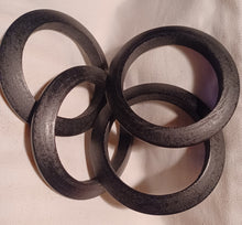 Load image into Gallery viewer, Vintage Chunky Wooden Bangle Set of 4 black
