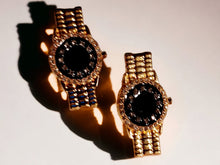 Load image into Gallery viewer, Rhinestone Blinged out watch stud earrings pierced ears

