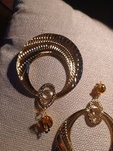 Load image into Gallery viewer, Clip On Large Bamboo Hoop Earrings gold
