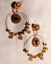 Load image into Gallery viewer, Handmade Boho Beaded crystal Hoop Clip On Earrings
