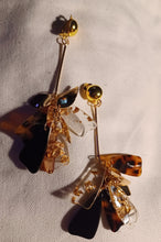 Load image into Gallery viewer, Handmade Abstract Tortoise Acrylic Dangle Clip On Earrings
