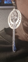 Load image into Gallery viewer, Hammered Metal tassel Clip On Earrings silver
