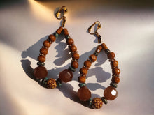 Load image into Gallery viewer, Handmade Boho Beaded Hoop Clip On Earrings
