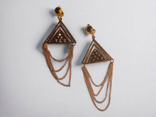 Load image into Gallery viewer, Handmade Gold Metal Chain Clip On Earrings gold
