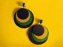 Load image into Gallery viewer, Clip on Multi Layer Wooden Disc Earrings
