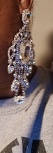 Load image into Gallery viewer, Rhinestone Large Chandelier Earrings (pierced ears)
