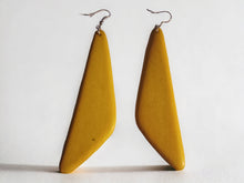 Load image into Gallery viewer, Hand carved wood minimalist Earrings pierced ears
