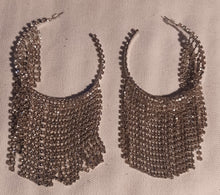 Load image into Gallery viewer, Rhinestone Chandelier Hoop Earrings (pierced ears)
