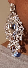 Load image into Gallery viewer, Rhinestone Large Chandelier Earrings (pierced ears)
