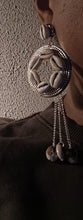 Load image into Gallery viewer, Handmade Silver Metal Cowrie Hoop Clip On Earrings
