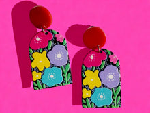 Load image into Gallery viewer, Small Pop Art Acrylic Spring time Clip On Earrings
