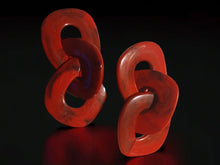 Load image into Gallery viewer, Handmade Chunky Acrylic Chain Earrings Clip On
