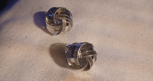 Load image into Gallery viewer, Classic Silver Knot Clip On Earrings
