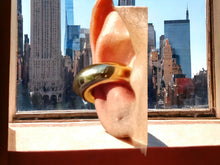 Load image into Gallery viewer, Chunky Gold Acrylic Slide On Hoop Earrings, Ear Cuffs (Set of 2)
