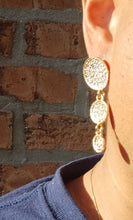 Load image into Gallery viewer, Glam rhinestone dangle earrings (pierced ears) silver
