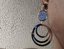 Load image into Gallery viewer, Multi hoop and Rhinestone Clip On Earrings silver medium size
