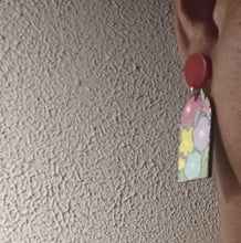 Load image into Gallery viewer, Small Pop Art Acrylic Spring time Clip On Earrings
