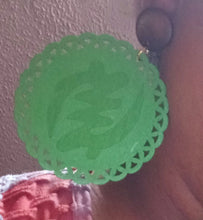 Load image into Gallery viewer, Handmade Wooden Adinkra Symbol gye nyame Clip On Earrings
