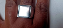Load image into Gallery viewer, Mens chunky Avant Garde metal square ring 11.5
