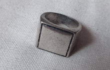 Load image into Gallery viewer, Mens chunky Avant Garde metal square ring 11.5
