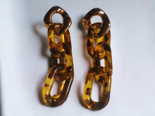 Load image into Gallery viewer, Handmade ChunkyAcrylic Chain Earrings for pierced ears
