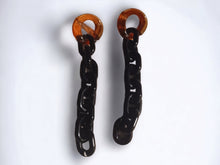 Load image into Gallery viewer, Handmade Chunky Acrylic Chain Earrings for pierced ears
