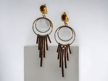 Load image into Gallery viewer, Gold Metal tassel Clip On Earrings
