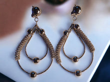 Load image into Gallery viewer, Silver Metal Mesh Hoop Clip On Earrings
