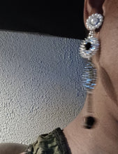 Load image into Gallery viewer, Glam Handmade Mixed Media Rhinestone Clip On Earrings
