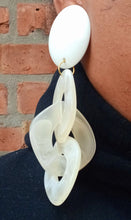 Load image into Gallery viewer, Extra large Handmade Chunky Acrylic Chain Earrings Clip On
