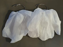Load image into Gallery viewer, Boho Silk Chiffon Hoop Earrings, Light Fabric Hoops
