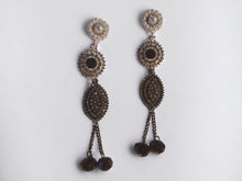 Load image into Gallery viewer, Glam Handmade Mixed Media Rhinestone Clip On Earrings
